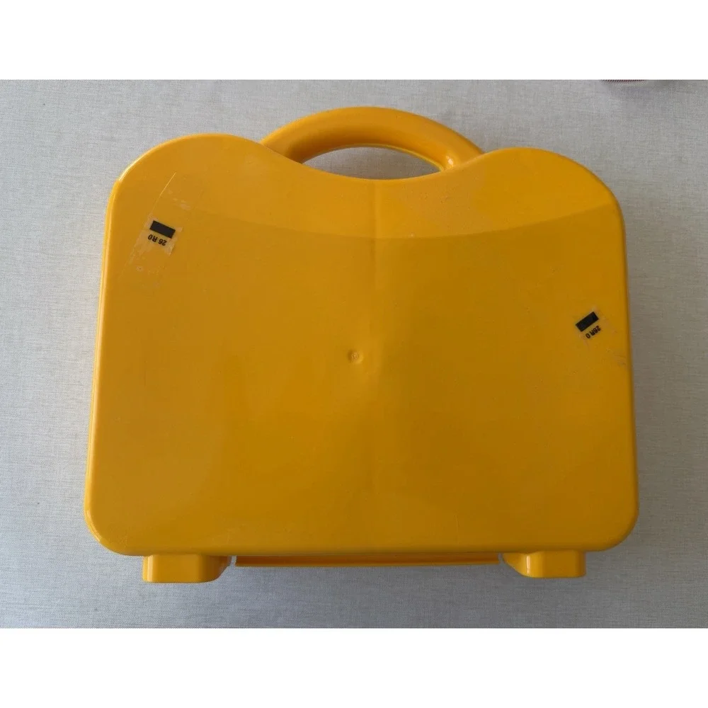 LEGO Yellow Storage Carry Case w Bricks‎ Figures Organizer Box Mixed Lot